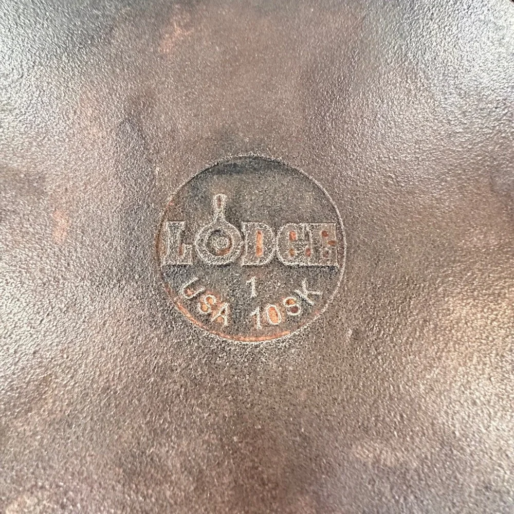 Lodge 12 Inch Cast Iron Skillet with Helper Handle 10SK Made in USA Black